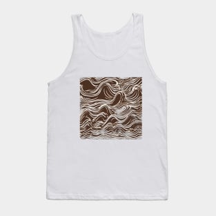 Chocolate Vanilla Swirl Abstract Design No. 536 Tank Top